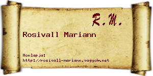 Rosivall Mariann névjegykártya